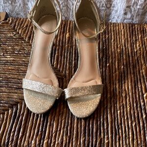 Kelly & Katie Gold Glitter Heels